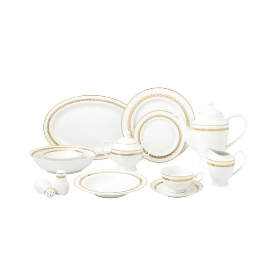 New Bone China 57 Piece Dinnerware Set, Service for 8