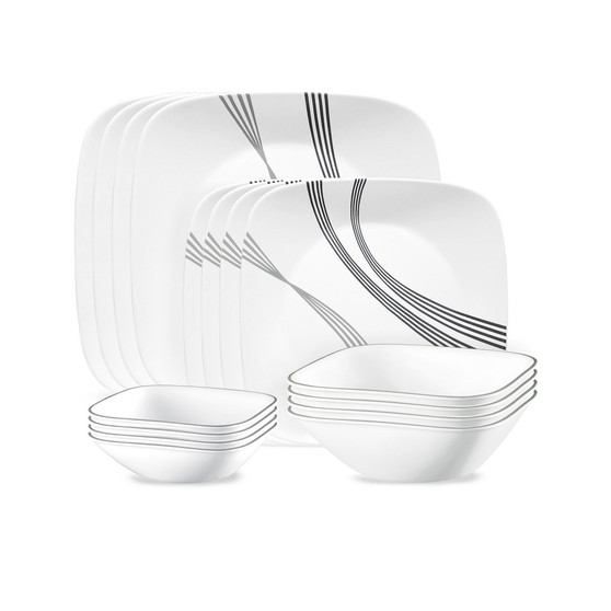 Urban Arc 16 Piece Dinnerware Set, Service for 4