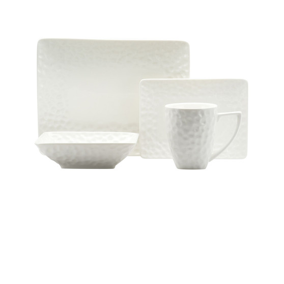 Vanilla Marble Rectangular 16-piece Dinner Set
