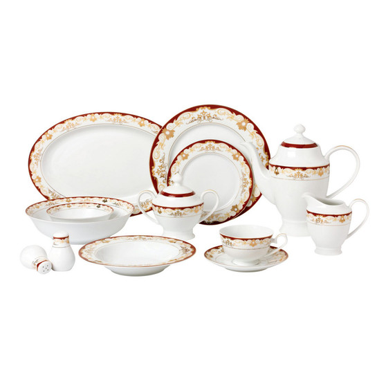 Mabel 57-PC Dinnerware Set, Service for 8