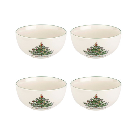 Dinnerware, Christmas Tree Set/4 Individual Bowl