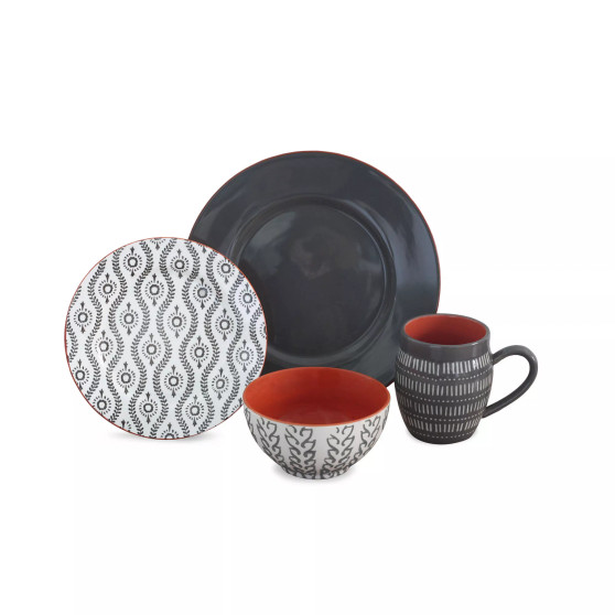 Tangiers 16 Piece Dinnerware Set, Service for 4