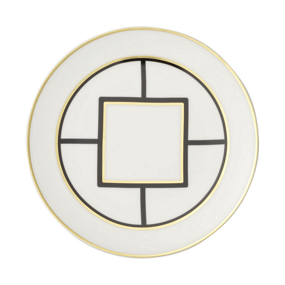 Metro Chic Salad Plate White Rim
