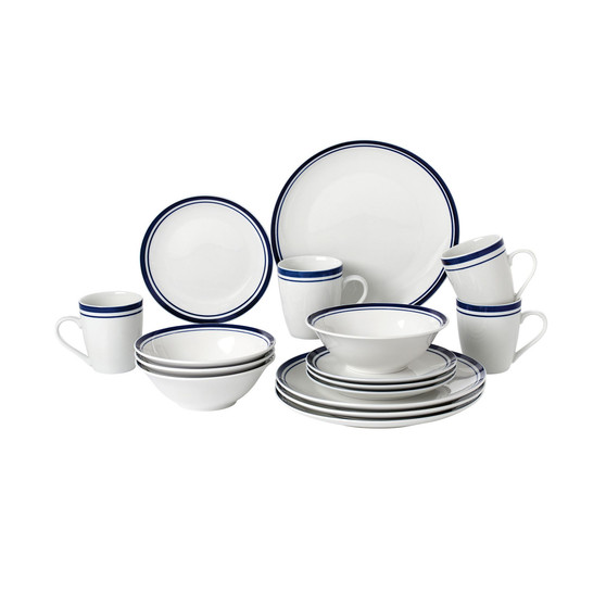 Stripe 16 Piece Service for 4 Dinnerware Set