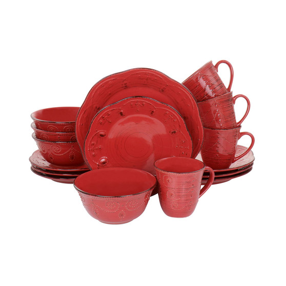 Rustic Birch Dinnerware Set of 16 Pieces