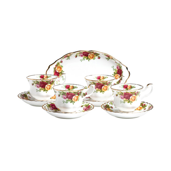 Old Country Roses 9 Piece Hostess Set