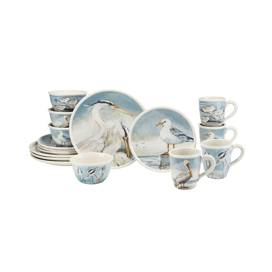 Shorebirds Dinnerware Set, 16 Piece