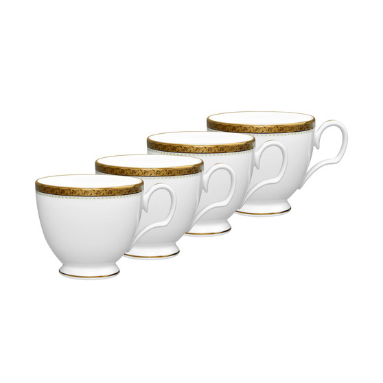 Charlotta Gold Set of 4 Cups, Service For 4