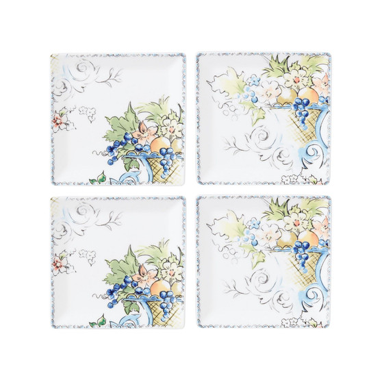 Autumn Studio Square Party Plate Set, 4 Piece