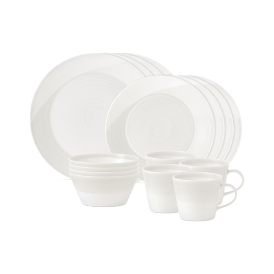 Dinnerware, 1815 White 16-Piece Set, Service for 4