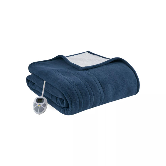 Electric Reversible Fleece to Sherpa Blanket, Twin