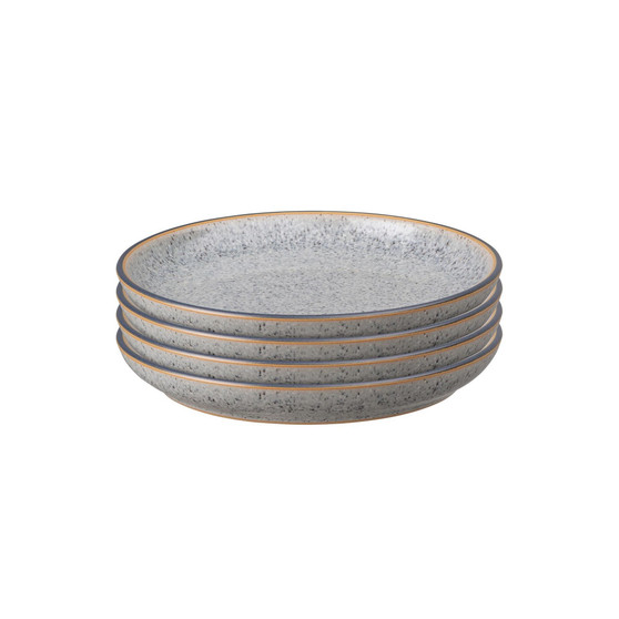Studio Craft Grey 4 Piece Small Coupe Plate Set