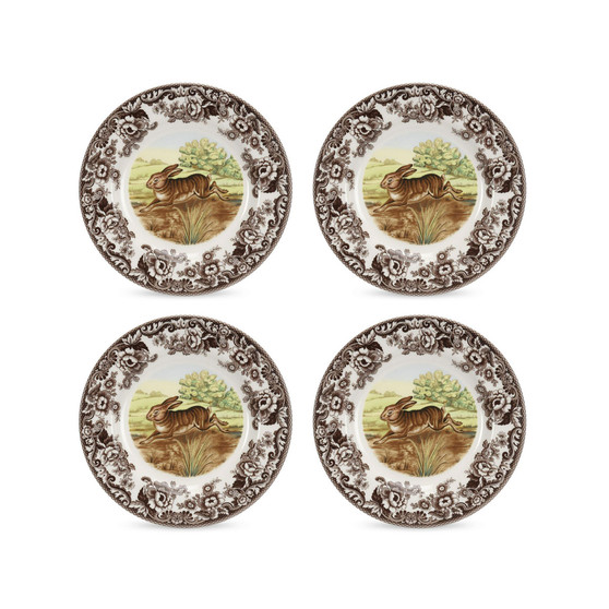Woodland Rabbit 4 Piece Dinner Plates, Service for 4