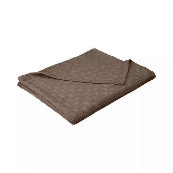 Basket Weave All Season Cotton Blanket, Twin