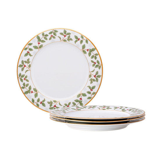 Holly Berry 10.5" Dinner Plate, Set of 4