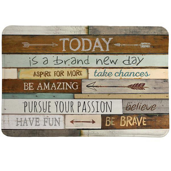 Inspiring Mantra Memory Foam Rug