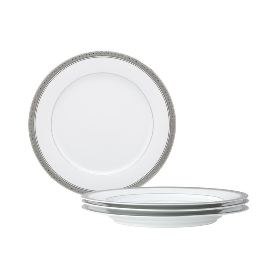 Crestwood Platinum Set of 4 Dinner Plates, Service For 4