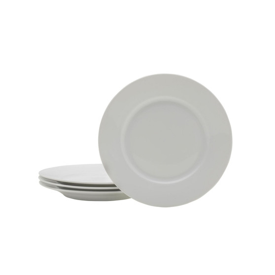 Everyday Whiteware Classic Rim Salad Plate 4 Piece Set