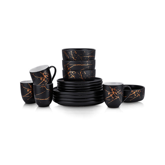 Zora 16 Pieces Dinnerware Set, Service For 4