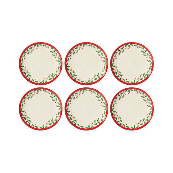 Holiday Accent Plate, Set of 6