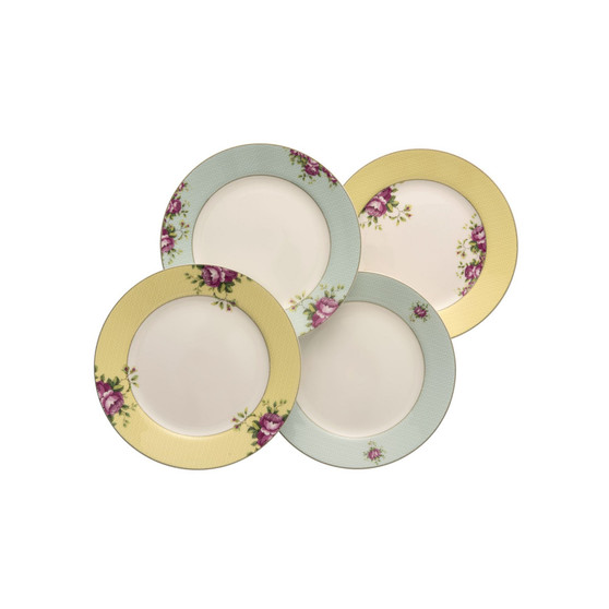 Archive Rose Plates, Set of 4