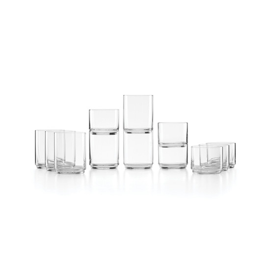 Tuscany Classics Stackable Tall and Short Glasses Set, 12 Piece