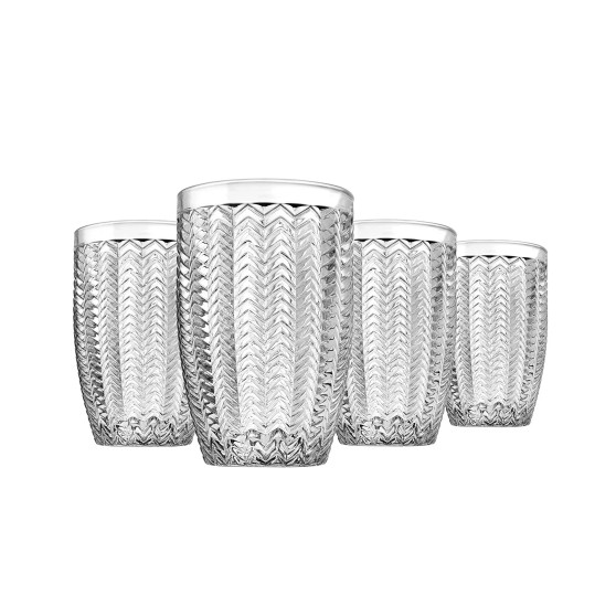 Carson Modern Vintage Highball Glasses, Set of Four