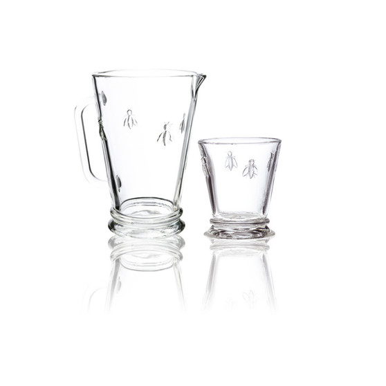 La Rochere Napoleon Bee 34-ounce Pitcher and 6 x 9-ounce Tumblers.