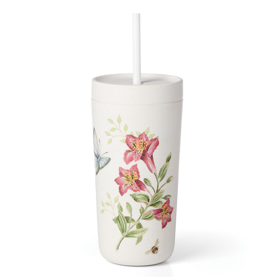 Butterfly Meadow Tumbler with Straw