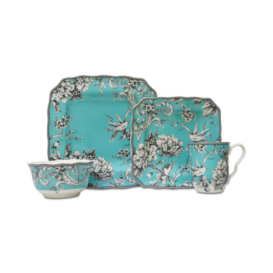 Adelaide Turquoise 16-Pc. Dinnerware Set, Service for 4