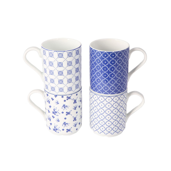 Blue Passion 4-Piece Mug Set