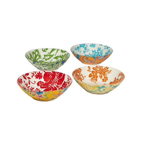 Damask Floral Set of 4 Soup Bowl