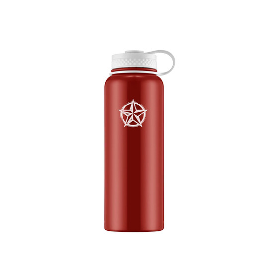 40 oz Red Water Bottle with Star Decal