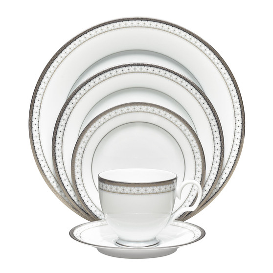 Rochester Platinum 5 Piece Place Setting