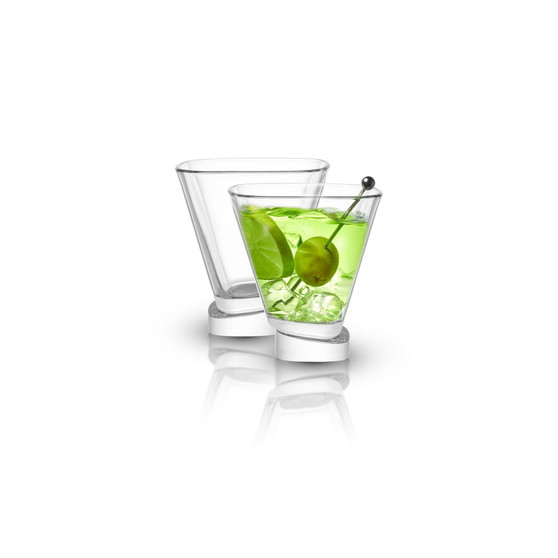 Aqua Vitae Off Base Square Martini Glasses, Set of 2