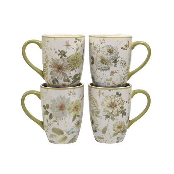 Green Fields Set of 4 Mug 14 oz.