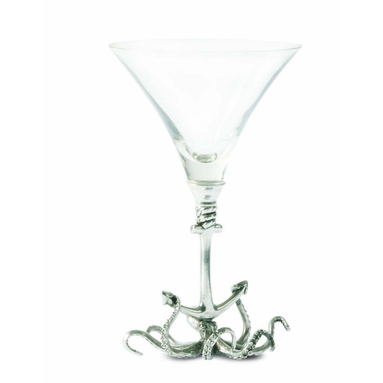 Pewter Stemware Octopus Pattern