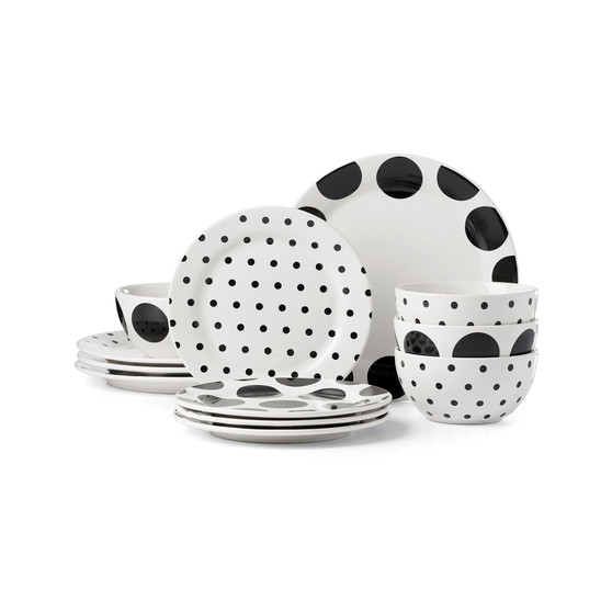 on the Dot 12 Piece Dinnerware Set, Service for 4