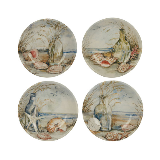 Coastal Landscape Set of 4 Soup/Pasta Bowl 9"