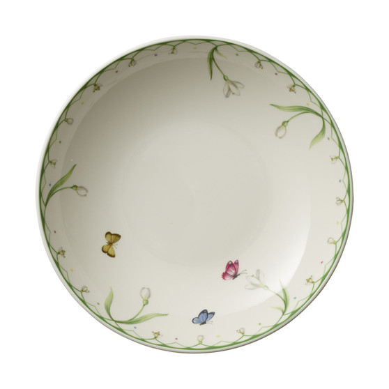 Colorful Spring Shallow Pasta Bowl