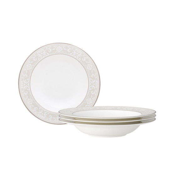Montvale Platinum Set of 4 Soup Bowls, Service For 4