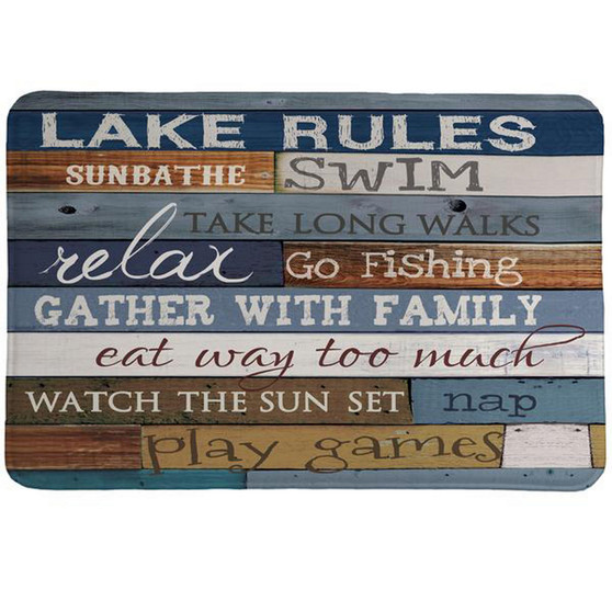Lake Rules Memory Foam Rug