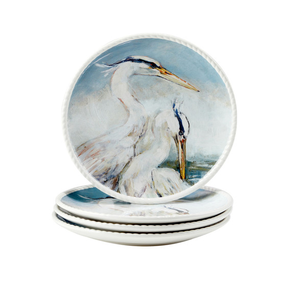 Shorebirds Dinner Plate, Set of 4