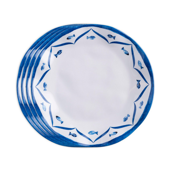 Melamine Sardinia 10.5" Dinner Plate Set/4