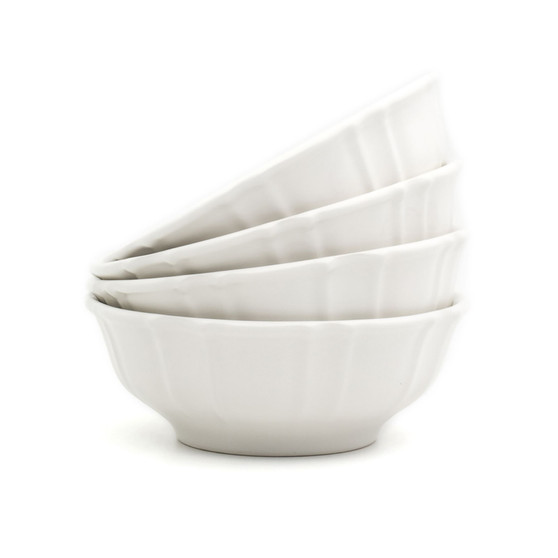 Chloe 4 Piece White Cereal Bowl Set