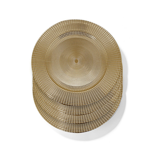 Viatrix Charger Plates 13" Electroplated Set, 4 Pieces