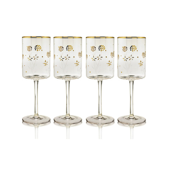 Plum Blossom All Purpose 10 oz Wine Glasses, Set of 4