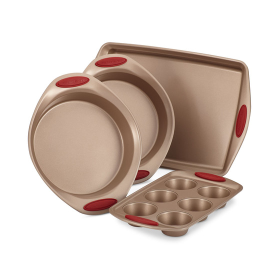 Cucina 4-Pc. Cranberry Red Nonstick Bakeware Set