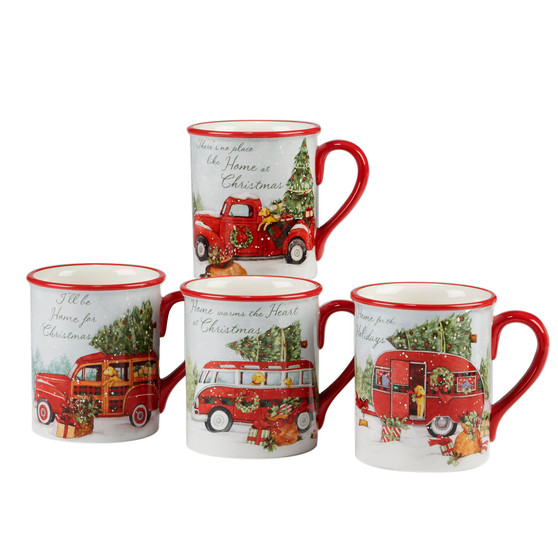 Home for Christmas 4-Pc. Mug asst.