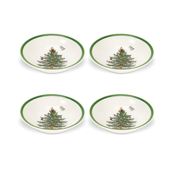 Christmas Tree Ascot Cereal Bowl, Set of 4, Service for 4